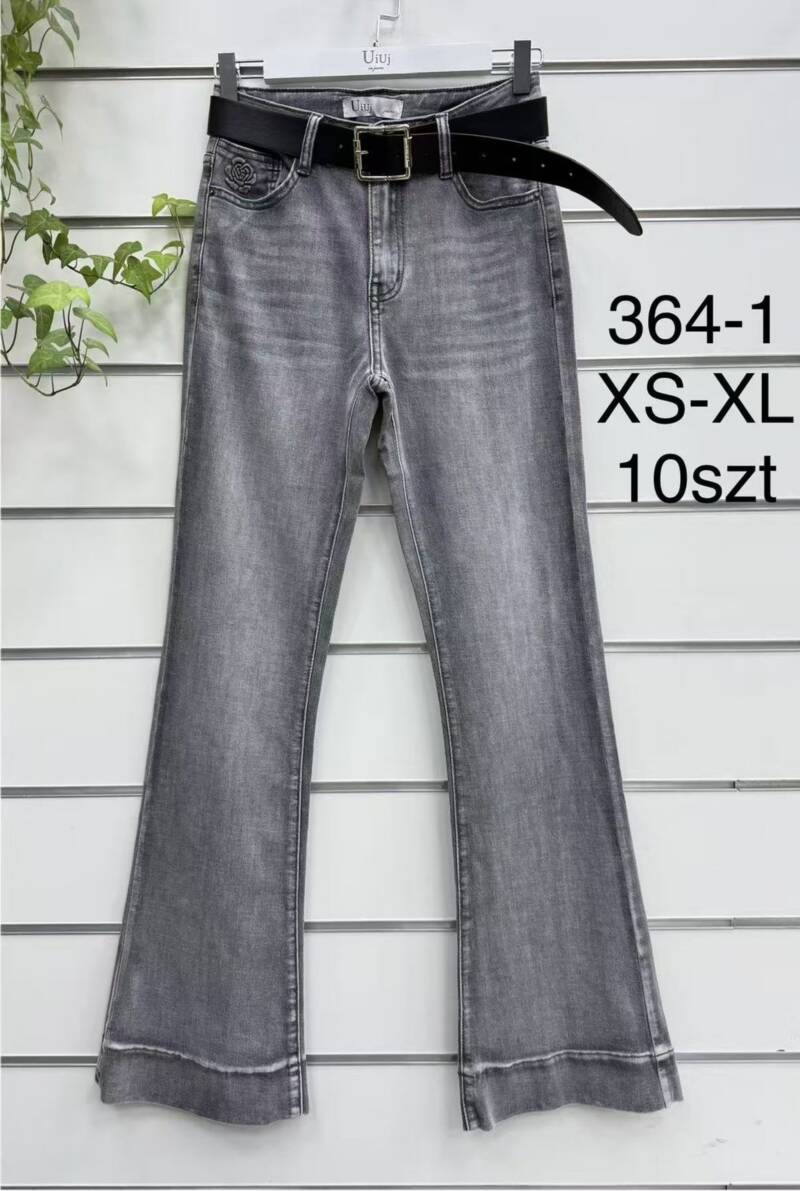 Spodnie damskie jeansy Roz XS-XL, 1 Kolor Paczka 10 szt